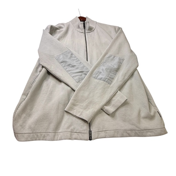 Ted Baker London Pleaded Patch Sleeves Double Full Zip Up Jacket - Picture 11 of 15